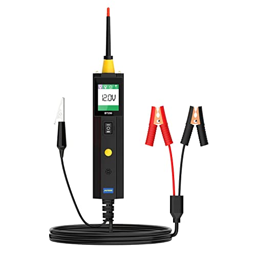 AUTOOL Power Circuit Probe Tester Automotive Circuit Tester Car Fuse Relay Short Tester Breaker Finder 6-30V AC DC Voltage Resistance Diode Electrical System Test Diagnostic Tool for 12V 24V Vehicle