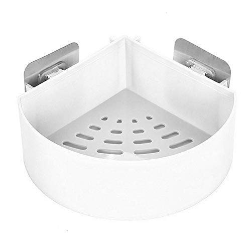 KDR Wall Mount Plastic Triangle Bathroom Shelf, Storage Rack with Adhesive Black Pack of 1 (White) (B0BGDYQ7V1) Amazon Price History, Amazon Price Tracker