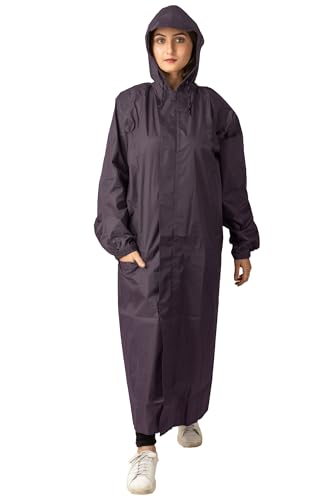 Image of THE DRY CAPE ; LET IT RAIN Women's Waterproof Rain Coat | Packable, Full Length with Hood & Pockets | Urban Commuter Rainwear