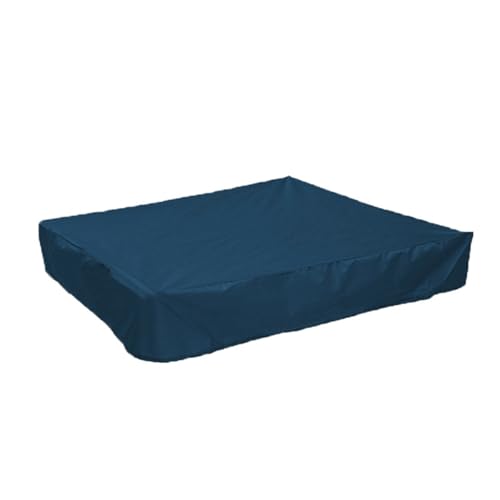 ZONADAH Sandbox Cover 120x120cm Square Sandpit Cover with Drawstring Waterproof Sandpit Pool Cover for Furniture Protection, Navy Blue