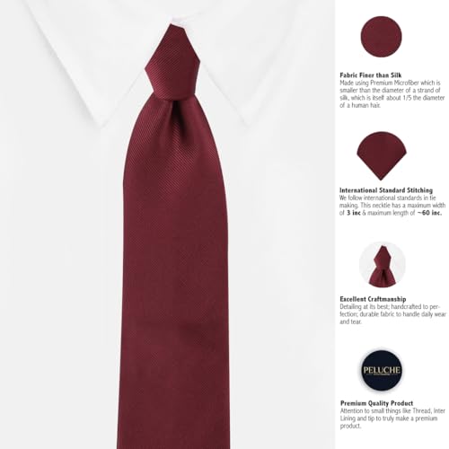 Image of Peluche Modish Navy Blue Colored Microfiber Necktie for Men