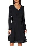 long sleeve womens tops uk Elegant & Casual Armani Exchange Womens Microtextured Fluid Long Sleeve Formal Dress, Black, 4