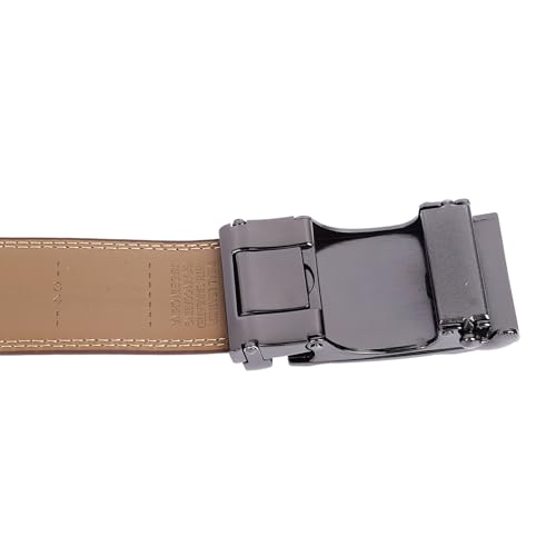 Leather Belt for Men Adjustable Customizable Fit Mens Casual Dress Belt with Automatic Click Buckle for Everyday Light Brown Premium Leather Material and Stylish Accessory for4