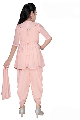 Ethnic Indian Girls Kurta Dhoti Dress Set, Size 3 Years to 14 Years2