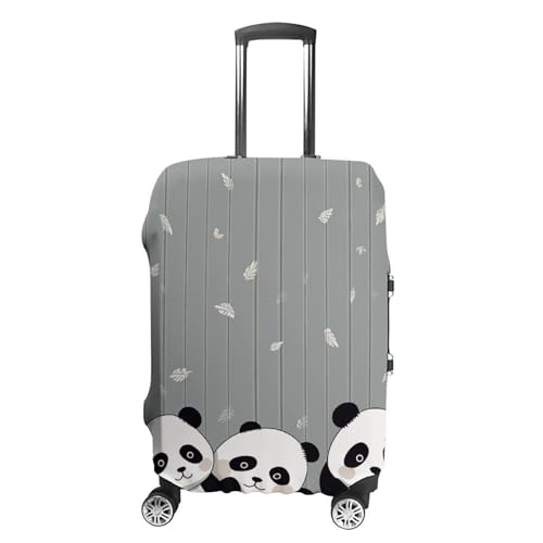 Funny Panda Luggage Covers Tsa Approved Suitcase Cover Elastic Washable Luggage Sleeve Carry on Cover Protector Anti-Scratch Suitcase Protector Fits 19-30 Inch Case(S)