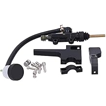 Yctze for Thumb Brake Motorcycle Aluminium Alloy Brake Pump 7/8in Motorcycle Clutch Thumb Brake Lever Rear Master Pump Cylinder Handle Kit