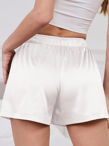Mawor Womens Silk Summer Boxer Shorts Soft Comfy Pajama Sleep Lounge Satin Bottoms Sweat Cute Flowy Loose Pj Sleepwear2
