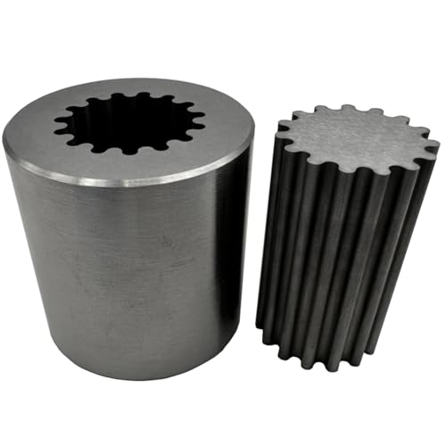 Heavenly Metals 2-Piece Gear Cylinder Puzzle – Zero Tolerance EDM Wire Cut, Stainless Steel Executive Desk Toy, Office Decor & Stress Reliever for Men