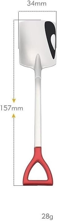 Silverware Flatware Set, 1/4/6/8/10 Pcs 304 Stainless Steel Spoon Thickened Square Head Spoon Dessert Ice Cream Spoon Creative Shovel Spoon(Blue,10Pcs)