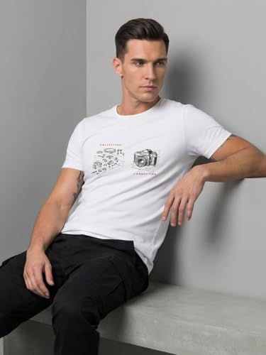 Image of Nobero 100% Cotton T Shirts for Men Stylish | Regular Fit | Graphic Printed T Shirts for Men 180 GSM Combed Cotton | Round Neck Half Sleeve | Pack of 3