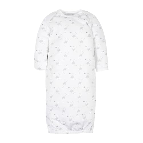 Image of Gerber Baby Girls 4-Pack Sleeper Gown - Soft Cotton Newborn Nightgowns, Elastic Hem Sleepwear Set for Infant Girls