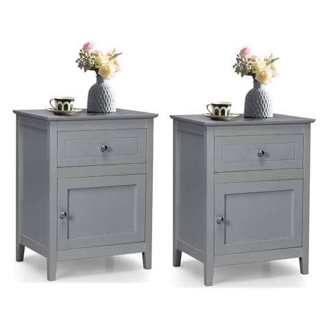 Multigot Wooden Bedside Table with Storage Cover