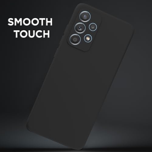 Image of Outlouders Back Cover for Samsung Galaxy A52 / A52s 5G | Camera Protection | Durable Soft Matte Silicone Bumper Case (Black)