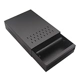 DIBTSA Espresso Knock Box Drawer, 2.5L Capacity Stainless Steel Detachable Coffee Ground Knock Container, For Home, Office, Restaurant and Coffee Shop (Black)