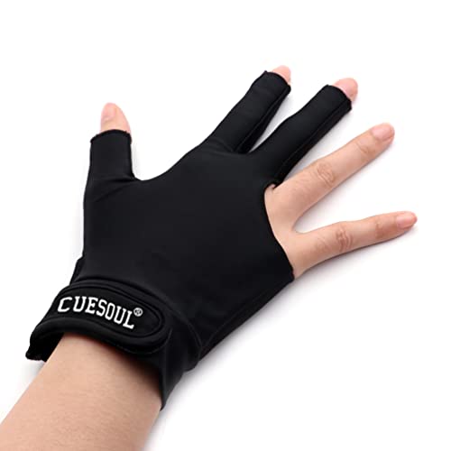 CUESOUL Guantes de Billar Mano Puente Izquierda/Derecha - Adecuado para Juego de Billar/Snooker/Juego de Carambola