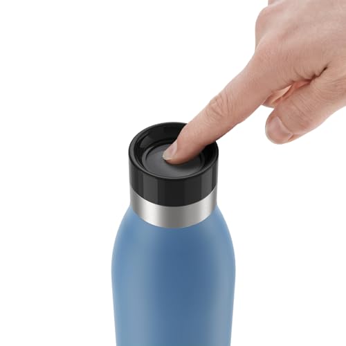 Emsa Bludrop Isolier-Trinkflasche, 0,5 Liter, 100% dicht, Quick-Press Verschluss, Ergonomischer 360° Trinkgenuss, 12h warm, 24h kühl… – Ansicht 7