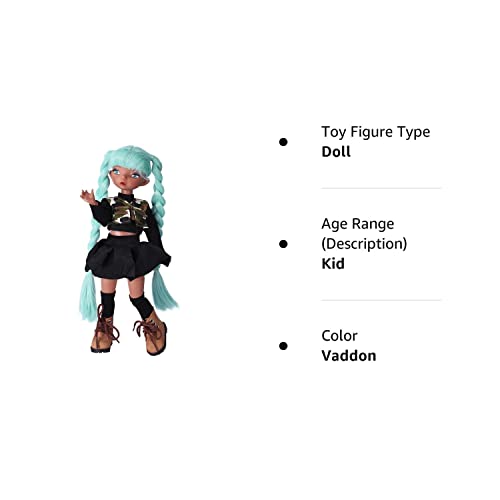 Queban Doll By Vaddon-Poseable Fashion Doll With Black Skirt And Blue Ponytail,A Pair Of Designer Recommended Interchangeable Hand,Great Gift For Kids 6-12 Years Old And Collectors-11 ?Inches #TOP7