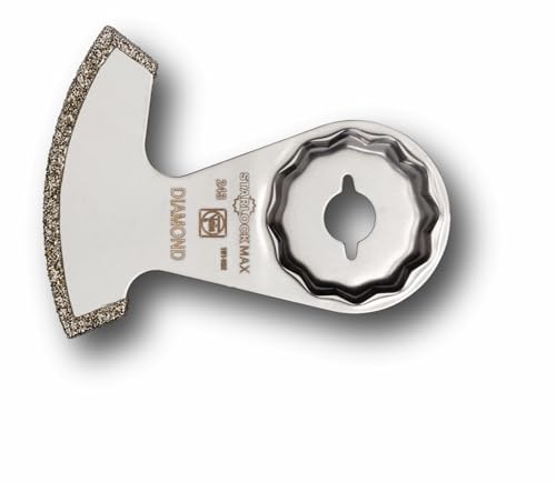 Fein Starlock Max Diamond Segmented Saw Blade for MultiMaster Tools - Precise Marble, Epoxy Resin and Pozzolan Grout Removal, 3/32