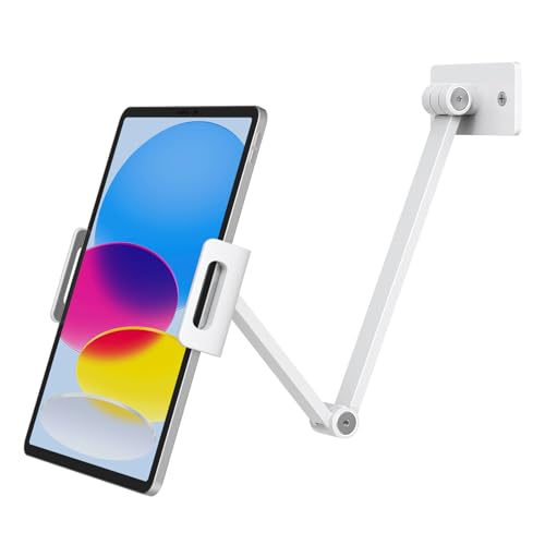 Soporte para iPad y brazo de montaje en pared para tableta de 12.9 pulgadas ajustable