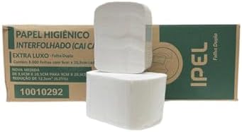 Papel Higiênico Interfolhado Cai-Cai Folha Dupla Ipel Indaial C/8...