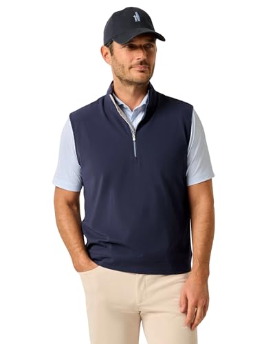 johnnie-O The Motion 1/4 Zip Performance Vest Navy/XL