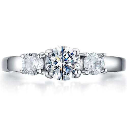 AILAAILA Kids Rings for Girls April Birthstone Rings Size 1 2 3 4 Birthday Gifts Stainless Steel Jewelry for Mother Daughters Girlfriend Girls Women Size 4