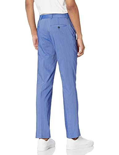 Nick Graham Men's Slim Fit Stetch Finished Bottom Suit, Chambray Blue, 48R4