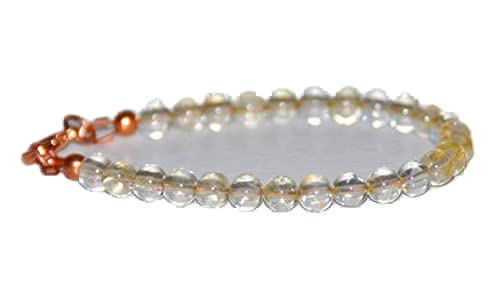 Bracelet en citrine 8mm et argent 925, un bijou de luxe intemporel