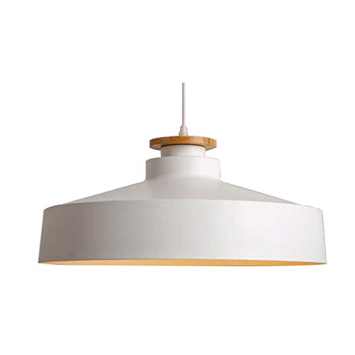Chandelier mono-lampe en aluminium blanc au design classique et sauvage