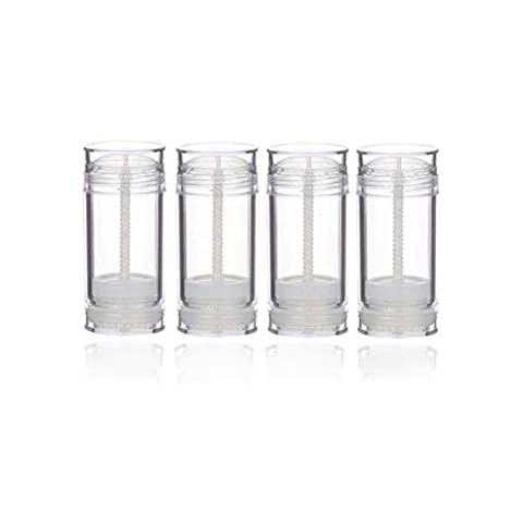 Constore 4 PCS 30g Clear Twist-up Deodorant Containers,Empty Reusable Deodorant Bottles for DIY Travel Cover