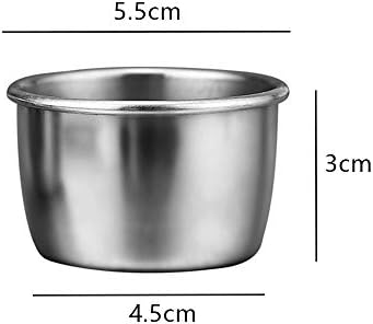 YYAOGANG 4Pcs 304 Stainless Steel Sauce Dishes Reusable Sauce Container Appetizer Dishes Sauce Cups Sushi Soy Dishes