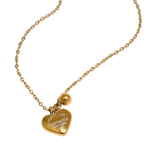 Tour de cou mignon à breloque coeur doux collier romantique pour sorties de filles