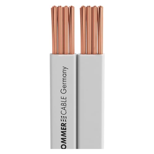 Sommer Cable Altavoz Tribun conductor emparejado plano blanco, 2 x 4 mm2 (3 m)