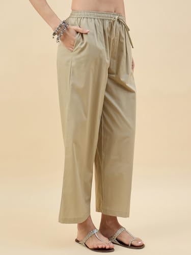 Image of Nermosa Women's Loose Cotton Relaxed Fit Palazzo