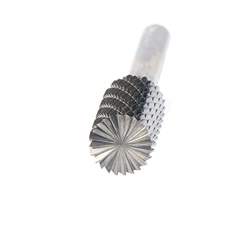 SpeTool Carbide Rotary Burr Double Cut 1/4 Inch Shank Die Grinder Barral with Cut on Top 1/2" x1" Cutting Size, SB-5 - Thumbnail 5