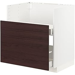 Fregadero Frente Visto Ikea Ikea METOD/MAXIMERA BC F BREDSJÖN - Fregadero (2 frentes, 80 x 60 cm), color blanco