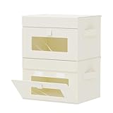 GUOHNHE Cajas Almacenaje con Ventanas Transparentes, Almacenamiento para...