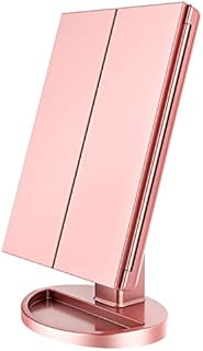Makeup Mirror with Lights and Magnification, Lighted Makeup Mirror with 21Pcs Adjustable Lights, Light Up Makeup Mirror with 2X 3X Magnification, USB & Battery Supply
