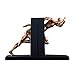 Produktbild Buchstützen Buch End Bookends Sport Figur Skulptur Bookend for Büro-Studien Regal Bookend Einzigartige Bookends Studie Raumdekoration (Color : Brass, Size : 29 * 18cm)