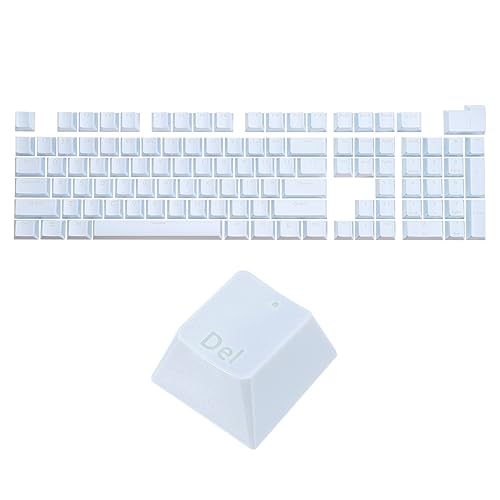 sourcing map Juego de 108 teclas de pudín de perfil OEM 60% ABS para diseño de teclado mecánico, color azul claro
