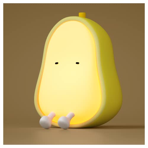 UNEEDE Cute Night Light for Kids, Kawaii Puddypear Silicone Squishy Nursery Night Light for Baby Girls Gift, Portable Rechargeable LED Lamp with Touch Sensor for Teen Toddler Children Women