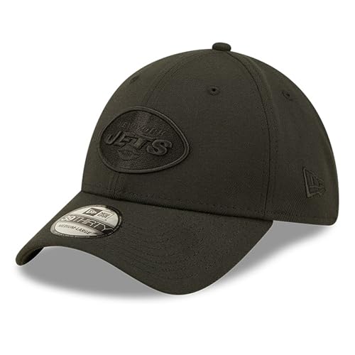 New Era Men's New York Jets Black On Black 39THIRTY Flex Hat