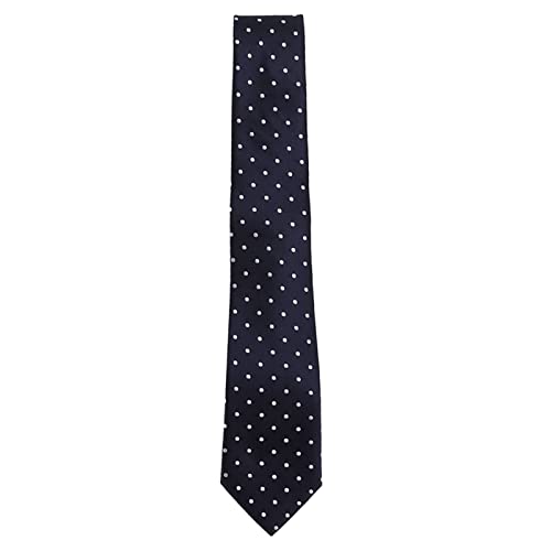 Set de corbatas para hombre, clásico, azul con lunares miniatura 4