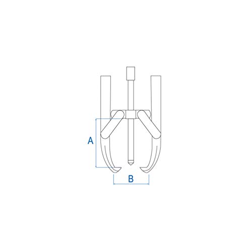 King Tony 79621300 Extractor 2 Claw Capacity 70 mm Depth 55 mm 0.8T - Image 2