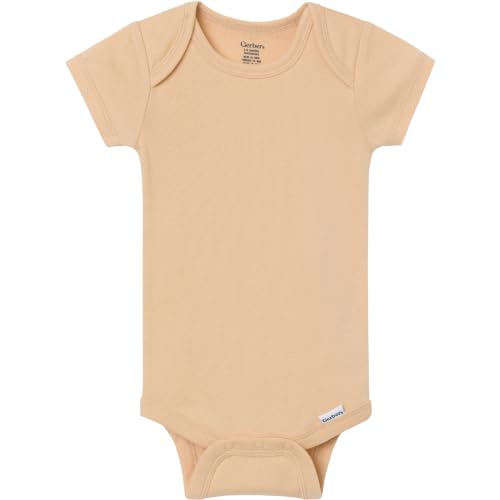Image of Gerber Baby Boys & Girls 5-Pack Solid Onesies Bodysuits