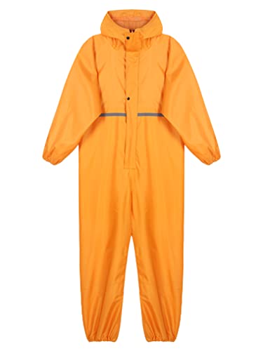 Hularka Men's One Piece Lightweight Rain Suit Waterproof Windproof Rainwear Reflective Strip Jumpsuit4