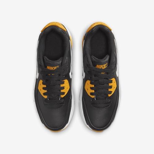 Nike Air Max 90 LTR Big Kids’ Shoes (CD6864-026, Black/University Gold/White) Size 64
