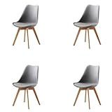 Max Star - Silla Estilo Nordico, Gris)