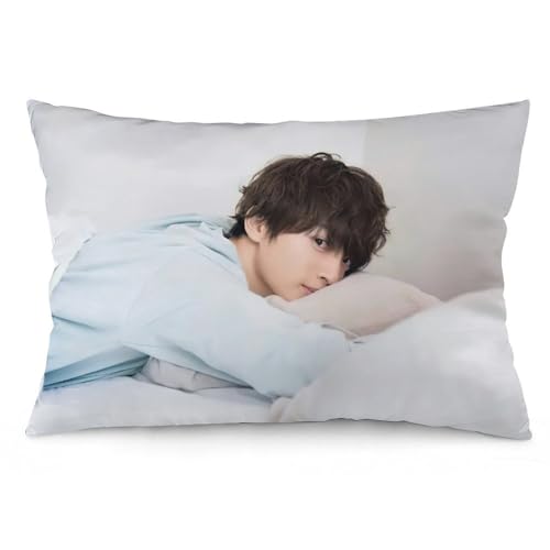 玉森裕太1 枕カバー ロング枕カバー 両面印刷 柔らかく生地 横寝用抱き枕 向き寝 室内装飾 20"x30"