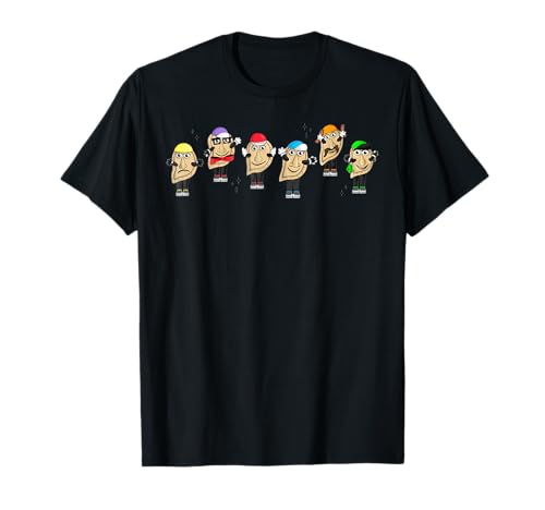 Pittsburgh Pierogies Clothing Unisex Adult Fun Cartoon T-Shirt, Black, Small, Short Sleeve